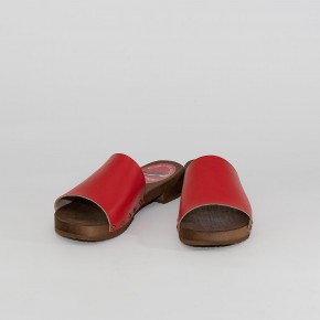Holzclogs Damenpantolette Rot