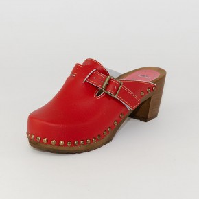 Holzclogs "City-Heels-Clogs" rot